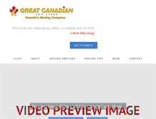 Tablet Screenshot of greatcanadianvanlines.com